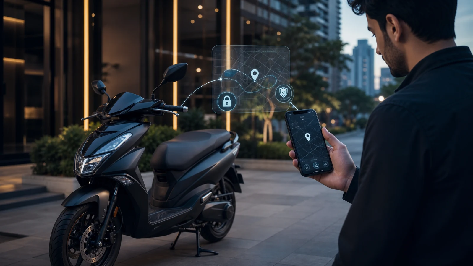 Phoenix Secure bike and scooter GPS tracking visual for personal riders and delivery teams