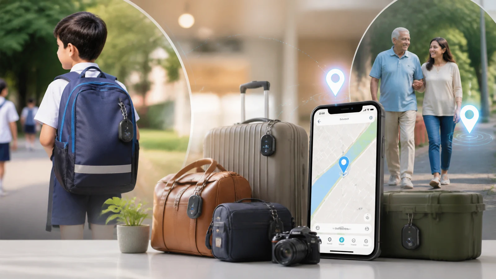 Phoenix Secure portable tracker visual for equipment, luggage and non-wired tracking needs