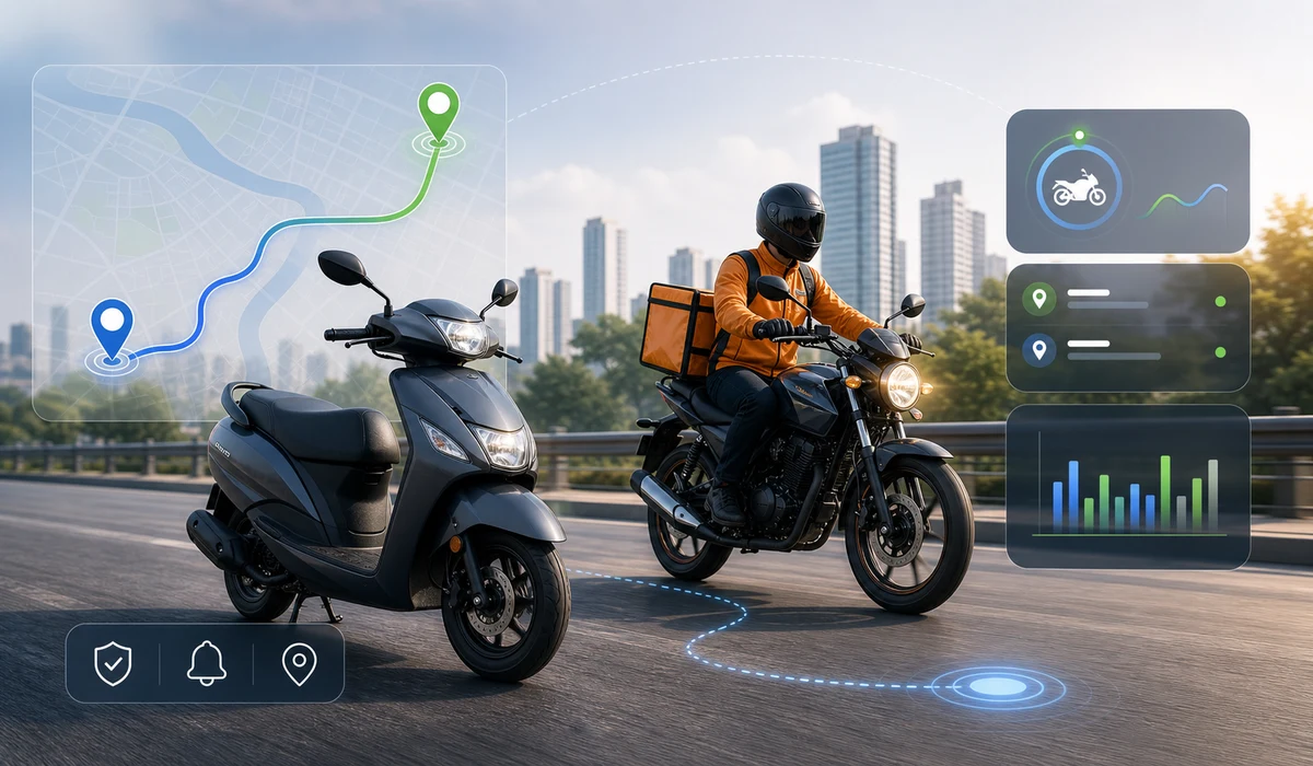 Bike and scooter GPS tracking category visual