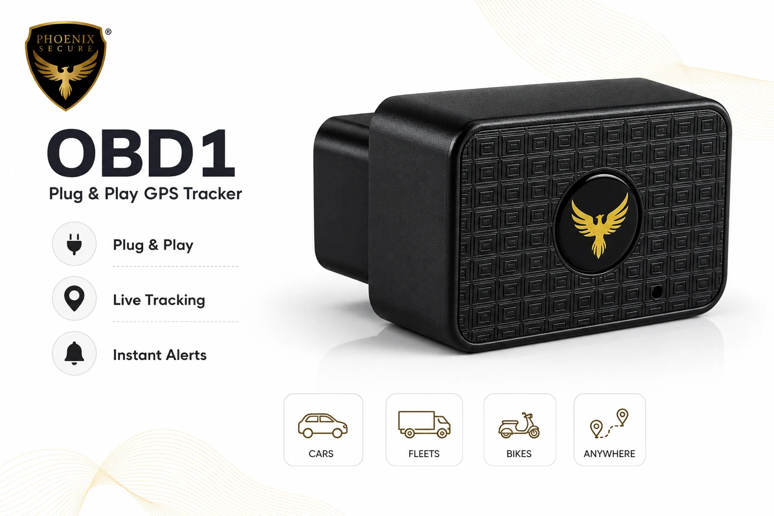 Phoenix Secure OBD1 plug-and-play GPS tracker